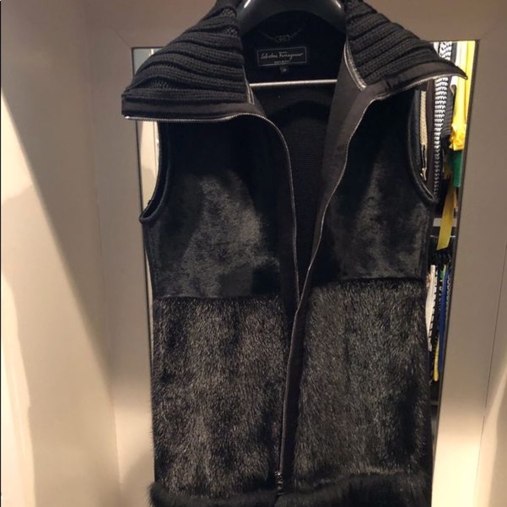 Authentic Mink Salvatore Ferragamo Fur Vest 38 - Picture 3 of 6
